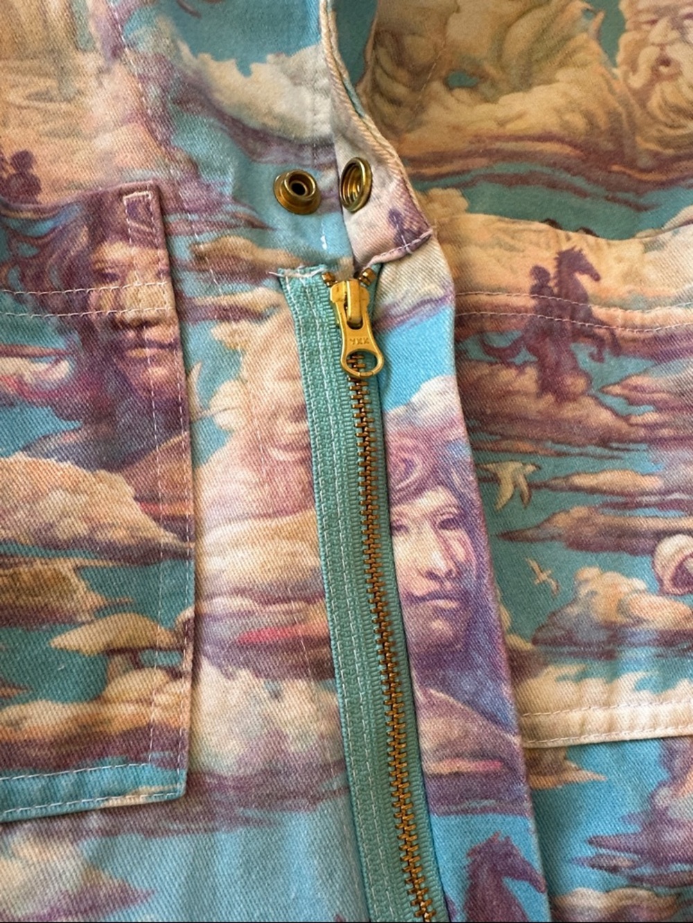 Big Bud Press Sky Blue and Lavender Short-Sleeve Jumpsuit - Picture 5 of 11